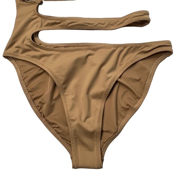 SKIMS Swim One Shoulder Monokini Ochre Womens Medium - Picture 5 of 13